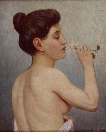 Nude with a rose, Alfred Hirv